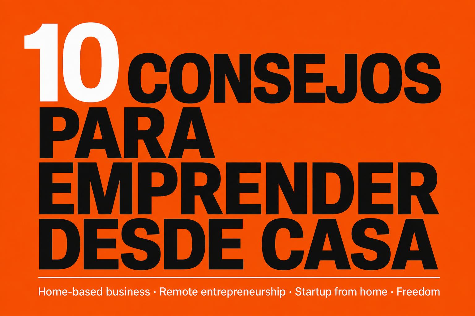 10 Consejos Para Emprender Negocios desde Casa