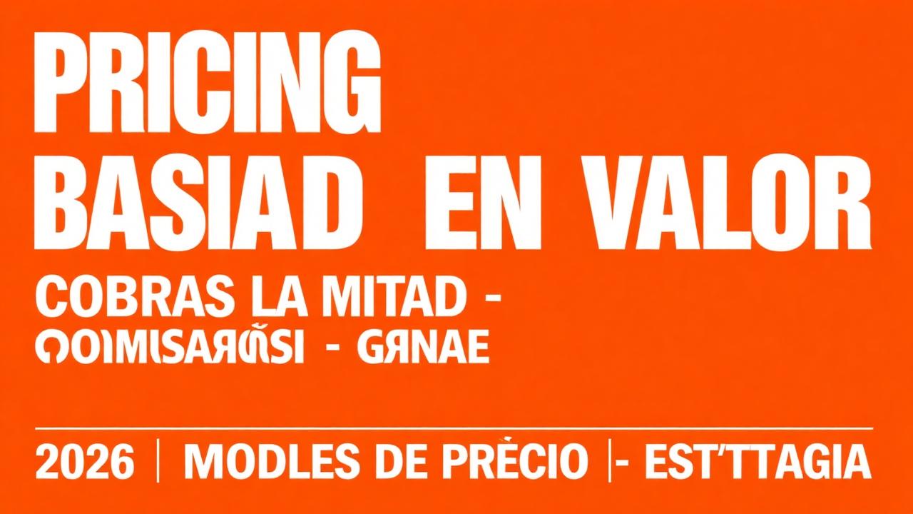 Pricing basado en valor: por qué cobras la mitad de lo que deberías
