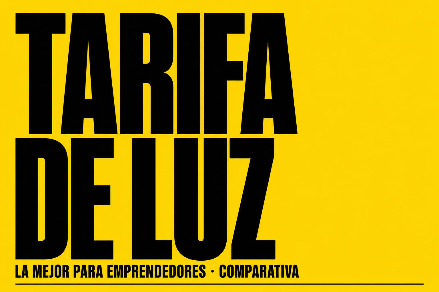 La mejor tarifa de luz para emprendedores