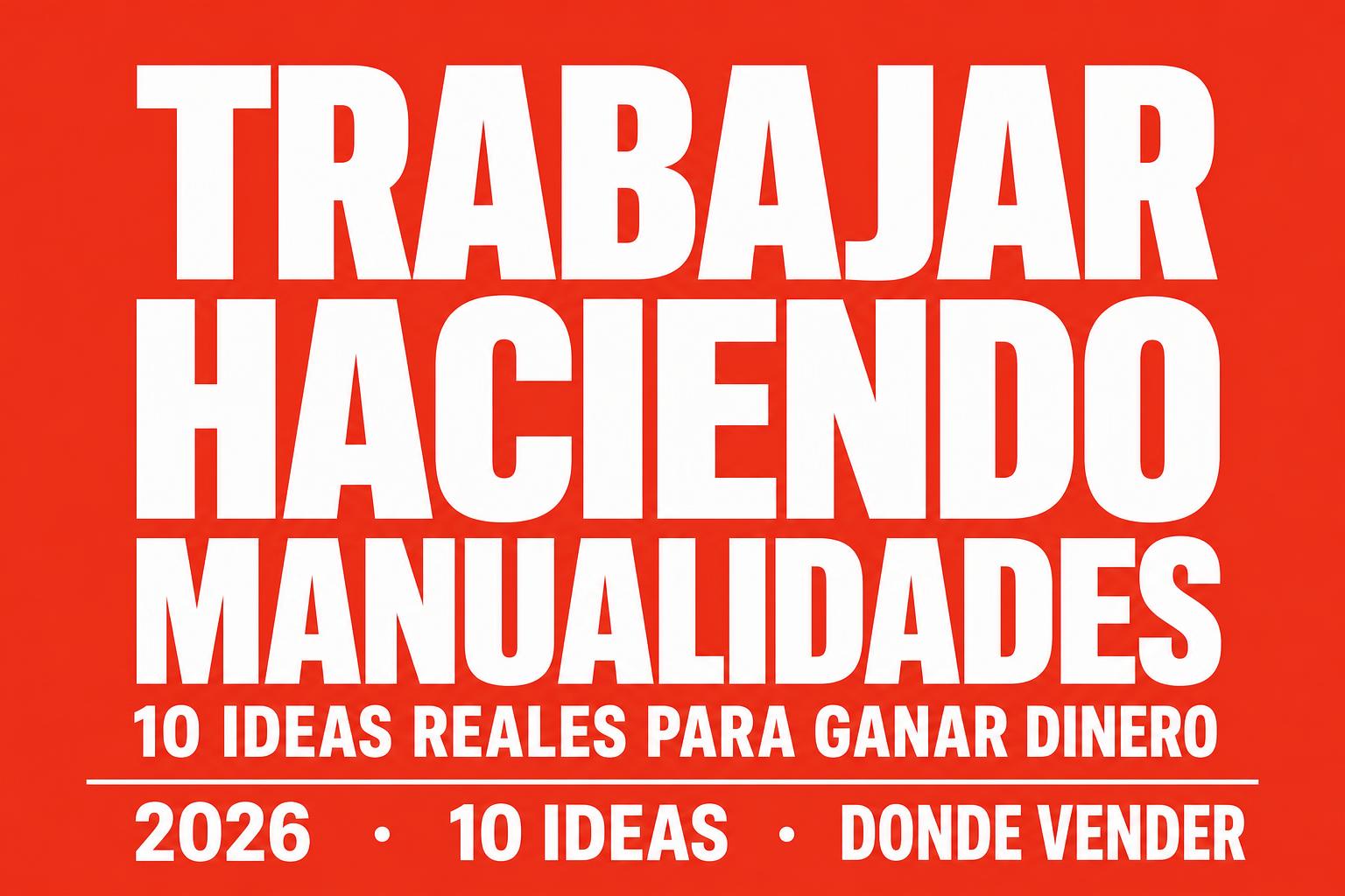 Trabajar haciendo manualidades desde casa: 10 ideas reales para ganar dinero