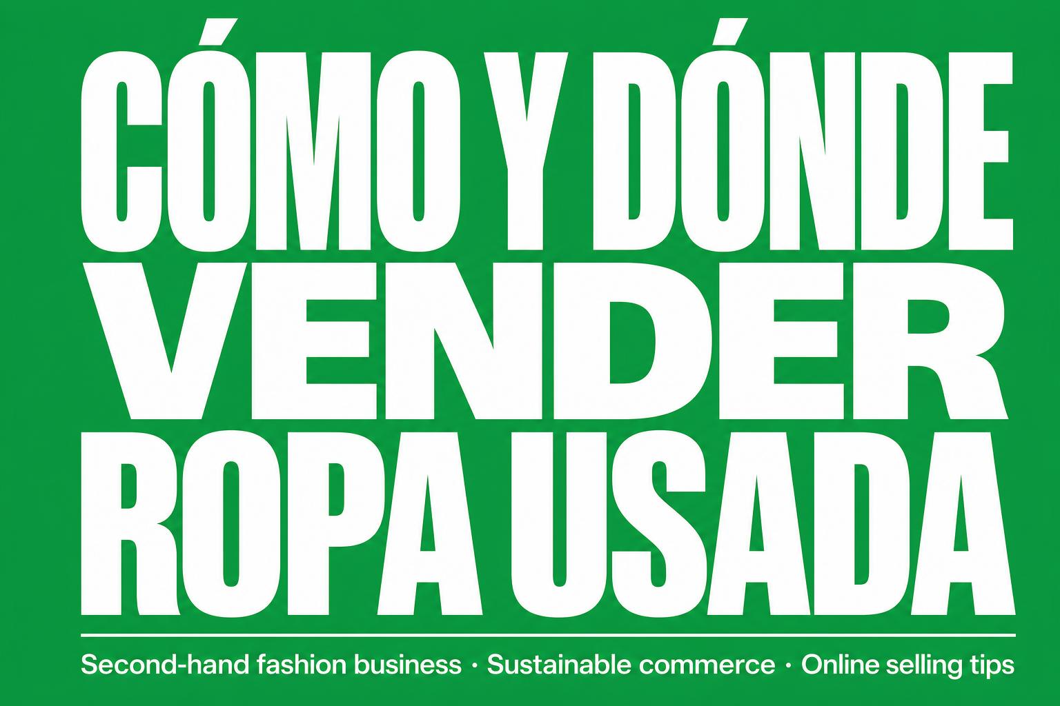 Cómo y Dónde Vender Ropa Usada en 2021