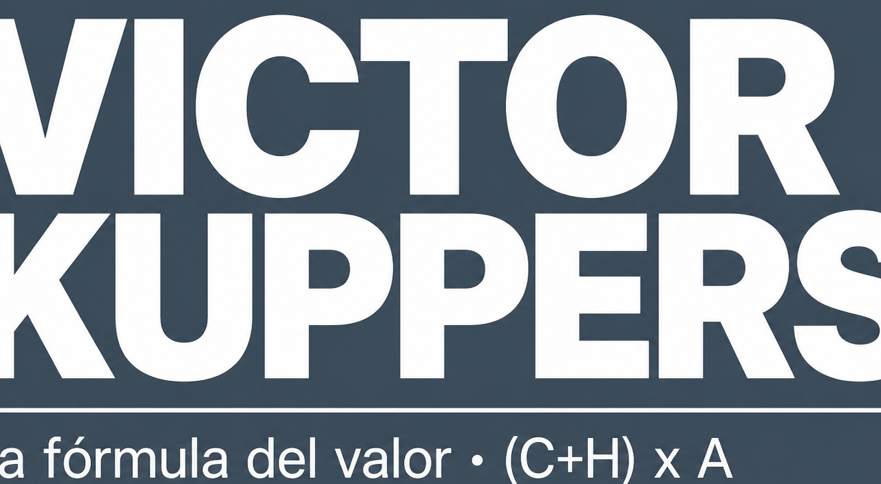 La fórmula de Victor Kuppers del Valor como persona = (C + H) x A